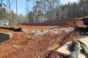 Several Retaining Walls Constructed For The Entire Neighborhood